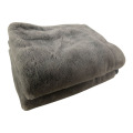 rabbit fur fluffy faux suede throw and blanket